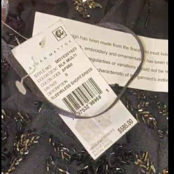 Aidan Mattox Beaded Tea Length Cocktail Dress classic - Picture 6 of 6